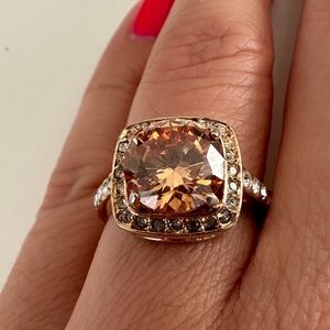18K GP Citrine ROSE GOLD RING